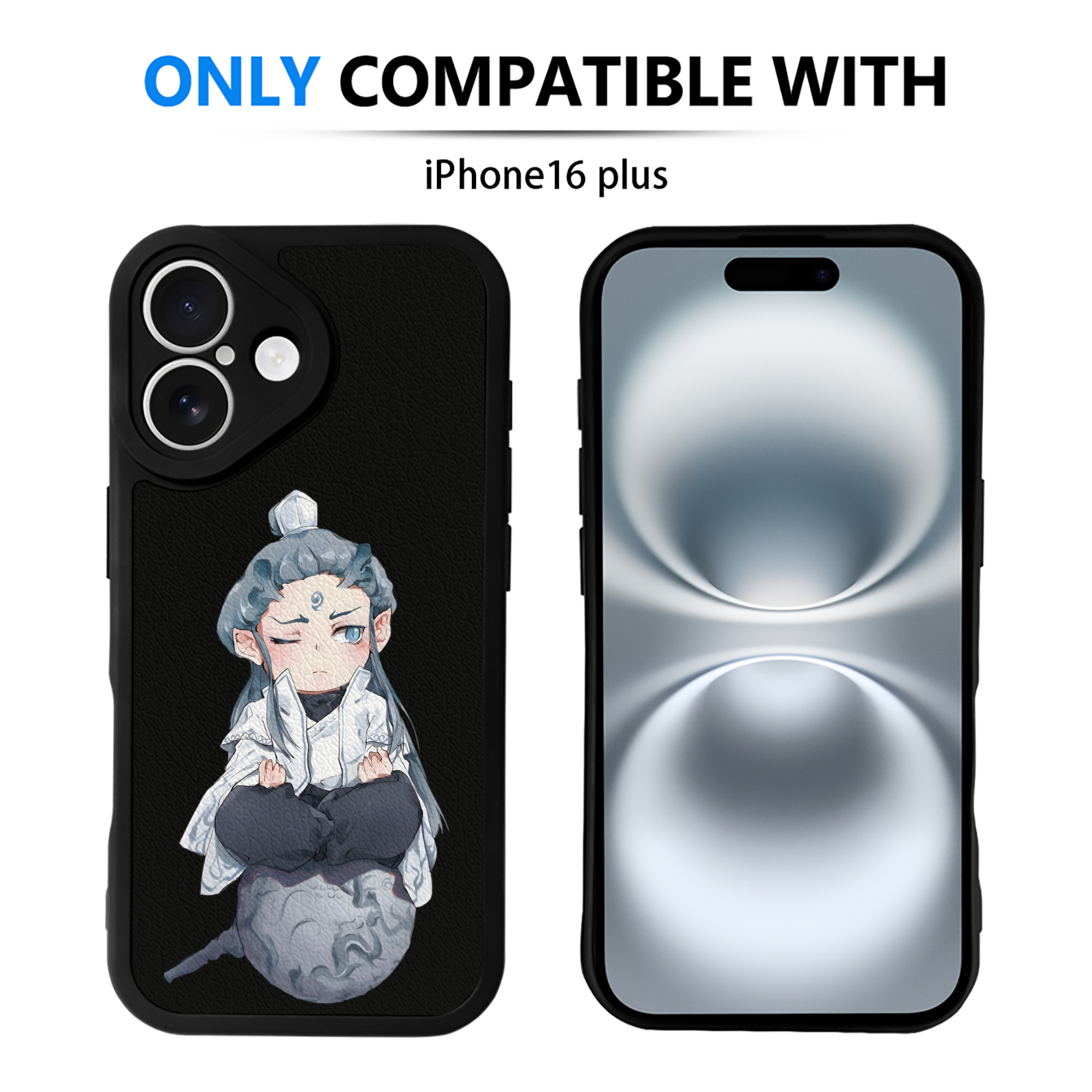 （画像用） Ne Zha 2 ナタ 魔童の大暴れ 【iPhone 16シリーズ対応】シリコンスマホケース（レザー調） 材質：シリコン
